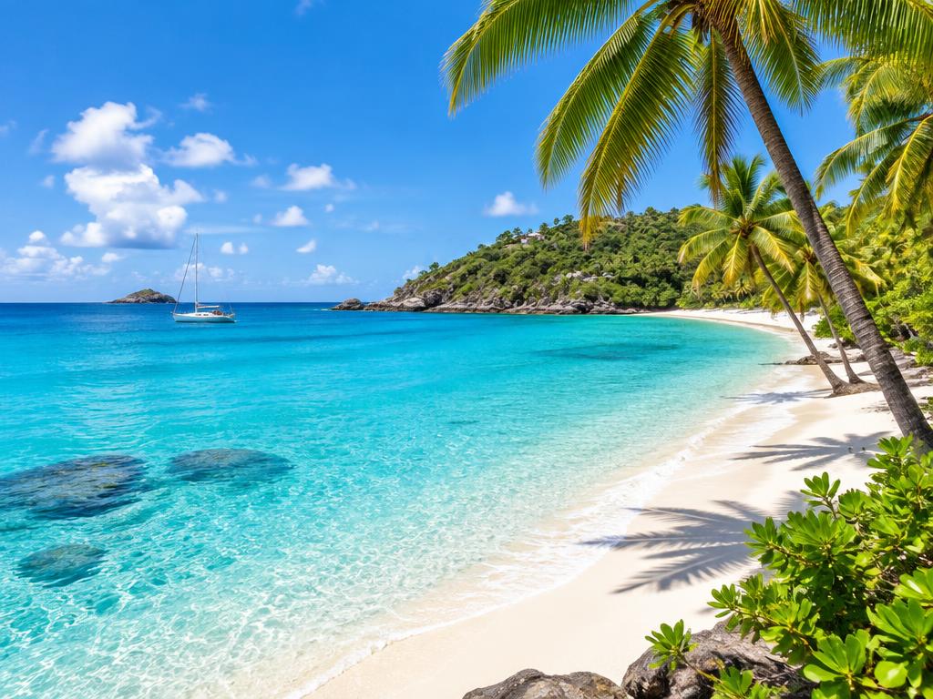 Caribbean scenery (illustrative)